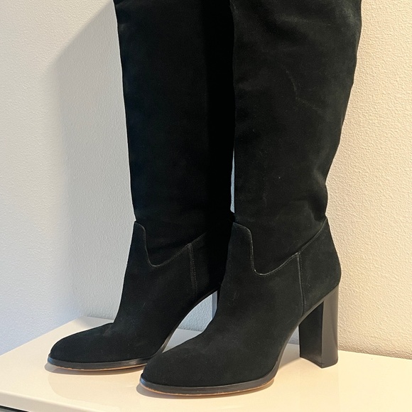 Michael Kors Black Suede, Knee High Boots - Picture 1 of 12